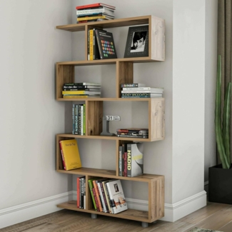 Dmora Bücherregal Hamal 90 x 20 x 156 cm Braun, 4 Regale