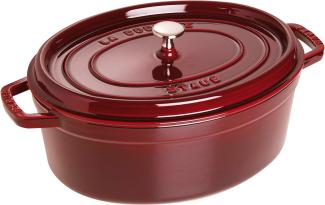Staub La Cocotte Cocotte 33 cm, oval, Grenadine-Rot, Gusseisen