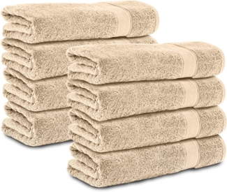 Komfortec Handtuch Set 50x100, Handtücher, Frottee (Packung, 8-St), 100% Baumwolle, Flauschig & Saugfähig, Weich, Towel