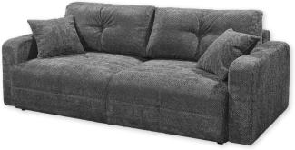 BULLET Bequemes Schlafsofa mit Bettkasten, Stoffbezug Anthrazit - Klappbares Sofa mit Schlaffunktion - 235 x 88 x 120 cm (B/H/T)