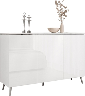 Lookway Kommode AURORA SILVER 3D mit Griffloses Öffnungssystem