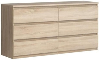 FORTE Chelsea Kommode, Holzwerkstoff, Beige, 154 x 79,9 x 42,2 cm