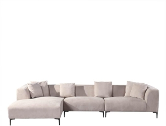 HOME DELUXE Ecksofa TORINO - 344 x 178 cm Beige Links
