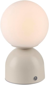 JUST LIGHT LED Tischleuchte LED Tischlampe SW RUDI, Dimmbar, CCT, USB, 1xLED-Board/1,20W/3000K, warmweiß, Akku USB, Dimmbar Touchdimmer CCT