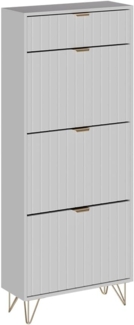 Vicco Schuhschrank Helge, Weiß, 60 x 145 cm 3 Fächer