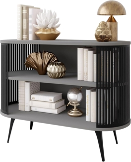 Kommode Rajkon (Farbe: Schwarz / Hellgrau)