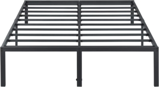 Olee sleep 45cm Stabiler Stahlbett / Stahl-Lattenrost / Anti-Rutsch-Unterstützung / Matratzenunterbau / Metallbett / Bettrahmen / Bett / 140x200 cm / Full / Schwarz / Metall