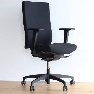 Dauphin @Just motionflex AJ 3661, Bürostuhl mit hoher Vollpolster Rückenlehne, individuell anpassbar, Deutscher Hersteller (schwarz)