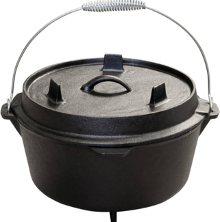 BlueCraft Schmortopf, Gusseisen, Premium Dutch Oven 4.5 qt mit Füßen
