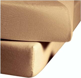 fleuresse Jersey-Elasthan Spannbettlaken Comfort 150x200 cm Sand