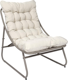 HOME DECO FACTORY, HDO0364, Optimaler Komfortsessel in Beige, Elegantes und vielseitiges Design, ideal für Wohnzimmer oder Büro, pflegeleicht, Maße 68 x 855 x 88 cm, Farbe Beige