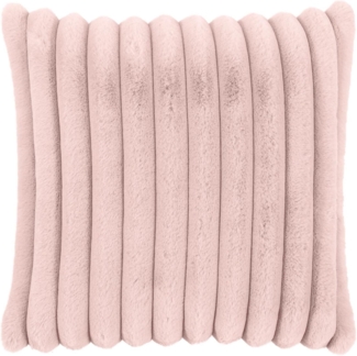 MAGMA Kissenhülle RAYA Fellimitat Streifen Look altrose ca. 45 x 45 cm