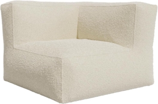Vente-unique - Ecksessel - Bouclé-Stoff - Beige - NOUMARA