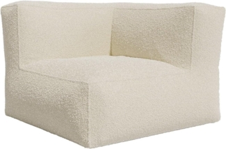 Vente-unique - Ecksessel - Bouclé-Stoff - Cremeweiß - NOUMARA