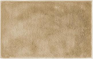 andiamo Badematte rutschfest Florida - Badezimmerteppich weich und flauschig - Badteppich rutschfest waschbar Duschvorleger Badvorleger für Badezimmer 60 x 100 cm Taupe