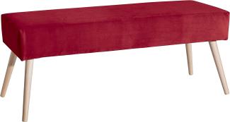 Sue Sitzbank Samtvelours Rot Buche Natur