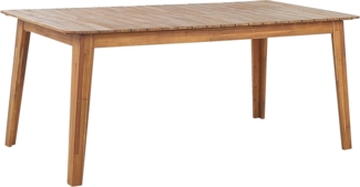 Gartentisch Holz Heller Holzfarbton FORNELLI