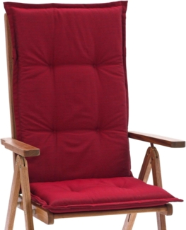 Sun Garden Hochlehnerauflage Hochlehner Naxos/Rio 50318-300 rot 117x49x6 cm Sun Garden, (1 St), Halteband verstellbar mit Bindebändern