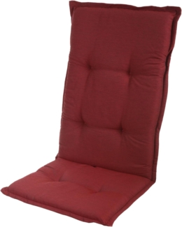 Sun Garden Hochlehnerauflage Hochlehner Naxos/Rio 50318-300 rot 117x49x6 cm Sun Garden, (1 St), Halteband verstellbar mit Bindebändern