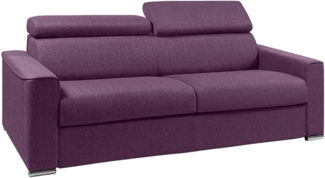 Schlafsofa 4-Sitzer Stoff VIZIR - Violett - Liegefläche: 160 cm - Matratzenhöhe: 18 cm
