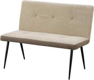 HTI-Living Polsterbank 2-Sitzer Bank Taupe Joschka (Stück, 1-St, 1 Sitzbank), Sitzbank Küchenbank