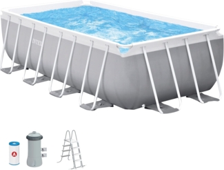 Intex 4M X 2M X 1.22M Prism Frame Rectangular Pool Set