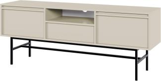 Selsey 'Evo' TV-Lowboard 2-türig mit Schublade, greige, ca. 60 x 154 x 39 cm