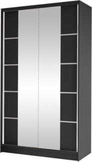 Schiebetürenschrank Camtalo V (Farbe: Schwarz)