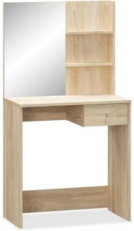 vidaXL Schminktisch Holzwerkstoff 75x40x141 cm Eiche 244862