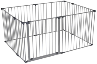 Safetots Premium MehrPanelSpielbereich, 105x144 cm, Grau, 70cm Hoch, BabySpielplatz, Spielbereich für Kleinkinder, Großer Spielbereich, Einfache Installation