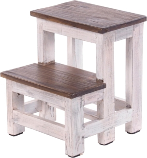 DESIGN DELIGHTS Hocker TRITTLEITER STEP, 46x37cm (HxB), Altholz, Tritthocker, Blumenleiter, Holz