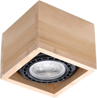 Deckenleuchte, Holz, Würfel-Design, L 14 cm