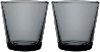 Iittala Kartio Glas - 21cl - Dunkelgrau - 2 Stück 1026780