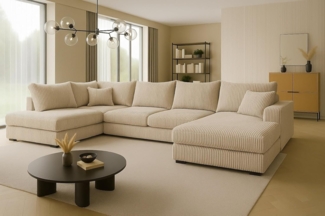 Ecksofa FABIO 328x182 cm mit Schlaffunktion, Bonellfederkern und Bettkasten