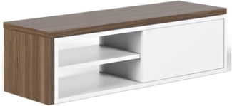 TV-Board 'Move' Weiß/ Walnuss
