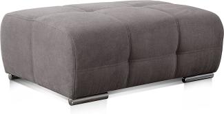 CAVADORE Polsterhocker Mistrel mit Steppung / Sofa-Hocker im modernen Design / Passend zur Polsterserie Mistrel / 109 x 42 x 73 / Kati Fango