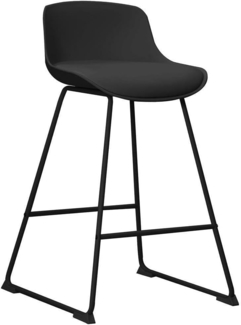 ACTONA GROUP Kufenstuhl (2er-Set) in schwarz, Polyurethan, Stahl - 50x84x49cm (BxHxT) (2er-Set)