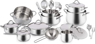 Barazzoni Mediterraneo 24-teiliges Set aus 18-10-Edelstahl, hergestellt in Italien, aus Edelstahl 18-10