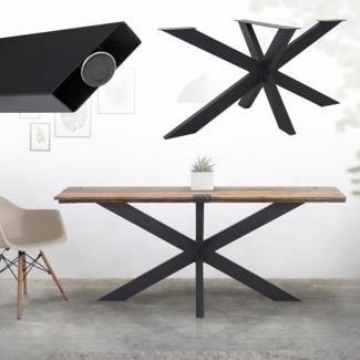 Tischbeine X-Design 68 x 71 x 120 cm schwarz aus Metall ML-Design