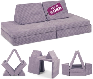 Linodino Kindersofa Spielsofa I aus Schaumstoff Bausteine I Spielcouch für Kinder, 3 Jahre Garantie