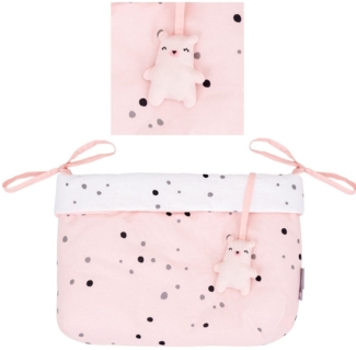 Kikkaboo Windeltasche Babybett Bear with me Aufbewahrungstasche Utensilientasche rosa