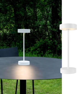 SLV VINOLINA, Tischleuchte, Akku, IP54, 2700/3000K, TOUCH, weiß - Ambiente- Tisch- und Standleuchten
