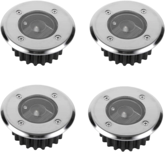 Home4Living LED Solarleuchte LED Solar Bodeneinbaustrahler Bodeneinbauleuchte Sets rund, Dämmerungssensor, inkl. LED, Solarbetrieb