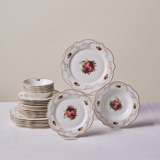 Karaca Geschirr-Set Antique Porzellan 24-teiliges Geschirrset für 6 Personen