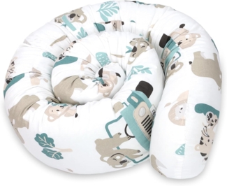 Totsy Baby Seitenschläferkissen Bettschlange Body Pillow 150 cm Baumwolle - Kopfkissen lang Bettrolle Schlafkissen Nackenrolle Kissen Oeko-Tex Afrika