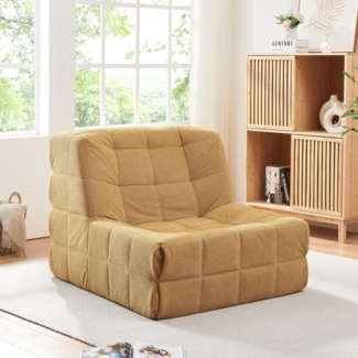 Bodensessel Koskyvn 75x90x100 cm Textil Gelb [en. casa]
