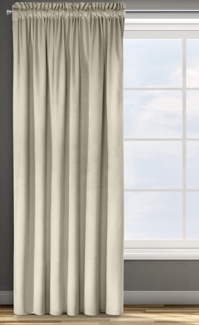 Samtvorhang Velours Vorhänge zum Wohnzimmer Prachtvoll Elegant beige 140x270 cm Kräuselband