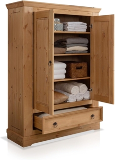 Möbel-Eins PALERMO Wäscheschrank 2trg, Material Massivholz,  Kiefer eichefarbig gebeizt