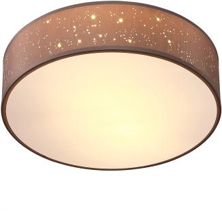 monzana Deckenleuchte, 38 cm, Sternenhimmel Rund Stoffschirm 38 cm 2-Flammig E27 Modern