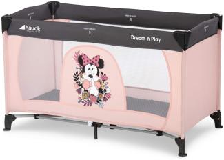 Hauck Dream’n Play Reisebett, 3-teilig 120 x 60 cm, ab Geburt bis 15 kg, inkl. Matratze, Tragetasche (faltbar, tragbar, leicht und kippsicher), Rosa